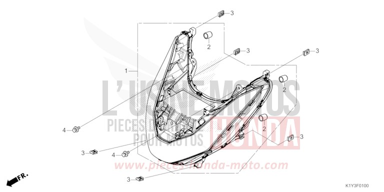 HEADLIGHT for PCX 125 MAT GALAXY BLACK METALLIC (NHA76) from 2023